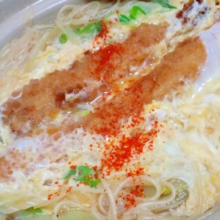 エビフライ入り　熱々かきたま煮麺